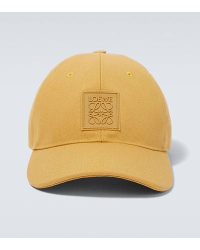 Loewe Patch Cap In Canvas - Natural