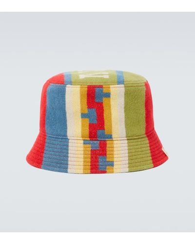 Visvim Sombrero de pescador Dome de lana, lino y algodon - Blanco