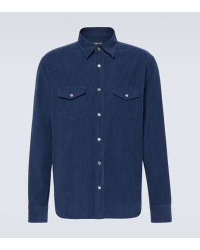 Tom Ford Corduroy Shirt - Blue