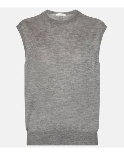 The Row Balham Cashmere Jumper Vest - Grey