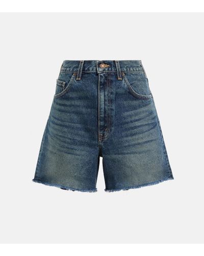 Nili Lotan Shorts di jeans Yoann - Blu