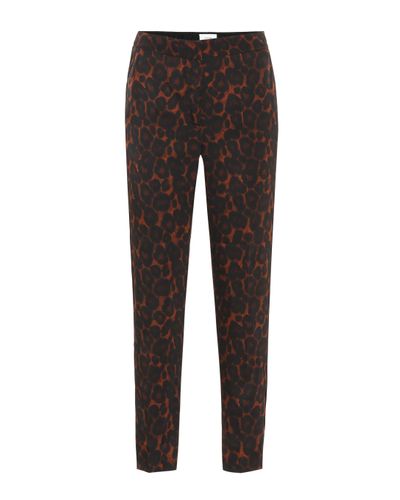 Erdem Pantalon Gianna en soie mélangée - Gris