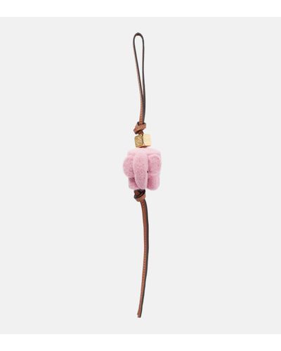 Loewe Elephant Bag Charm - Pink