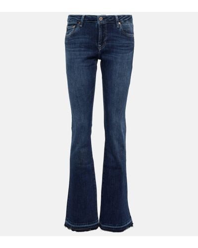 AG Jeans Jean bootcut a taille basse - Bleu