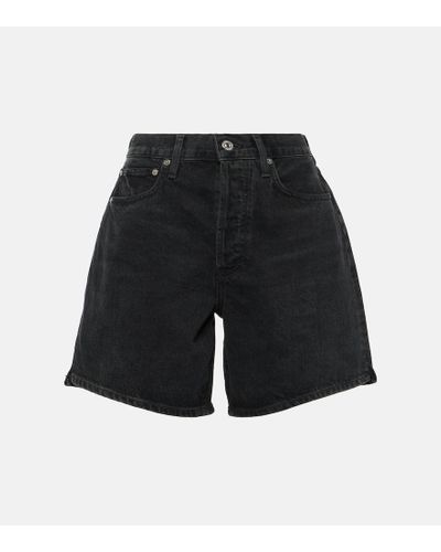Citizens of Humanity Marlow Mid-rise Denim Shorts - Black