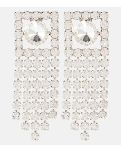 Alessandra Rich Boucles d'oreilles clip a ornements - Blanc