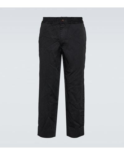 Comme des Garçons Pinstripe Tailored Cropped Pants - Black