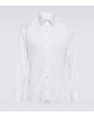 Tom Ford Hemd aus Baumwollpopeline - Weiß