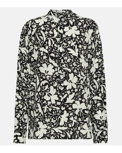 Stella McCartney Printed Silk Shirt - Black