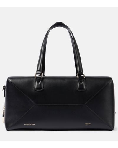 Victoria Beckham Gym Medium Leather Duffel Bag - Black