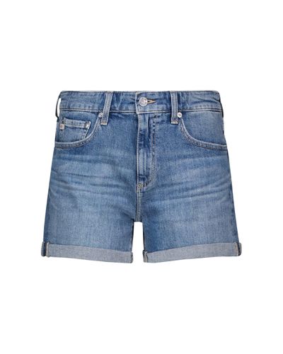 AG Jeans Shorts di jeans Ex-boyfriend a vita alta - Blu
