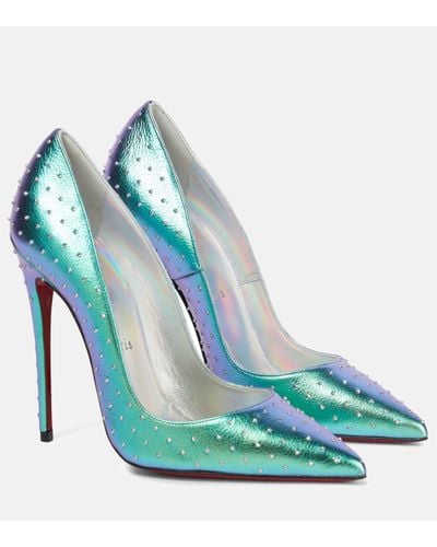 Christian Louboutin So Kate 120 Embellished Leather Court Shoes - Multicolour