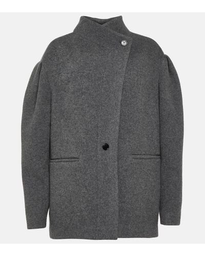 Isabel Marant Oversized Wool-blend Coat - Gray