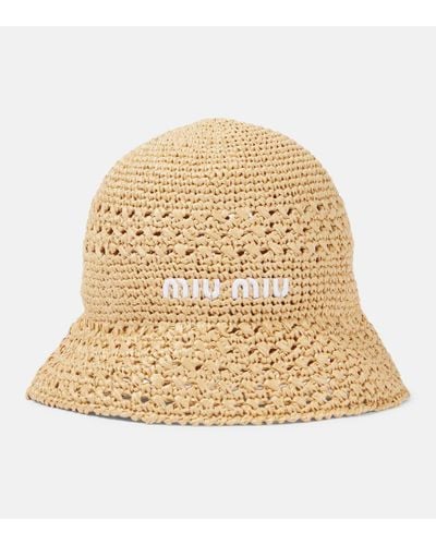 Miu Miu Sombrero de pescador de croche - Neutro