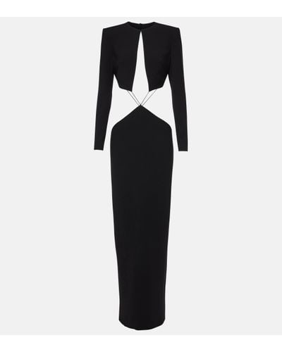 Monot Cutout Crepe Maxi Dress - Black