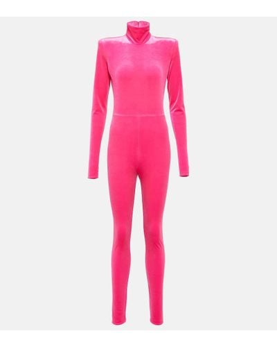 Alexandre Vauthier Bodysuit aus Samt - Pink