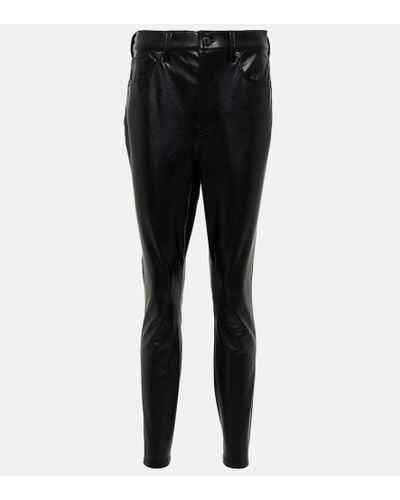 Veronica Beard Maera High-rise Skinny Faux Leather Pants - Black