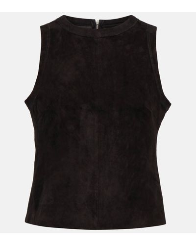 Stouls Pam Suede Top - Black