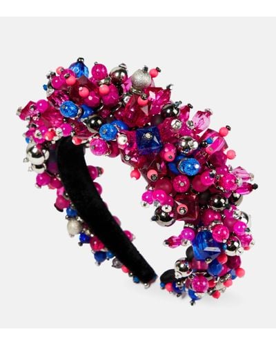 Area Embellished Headband - Pink