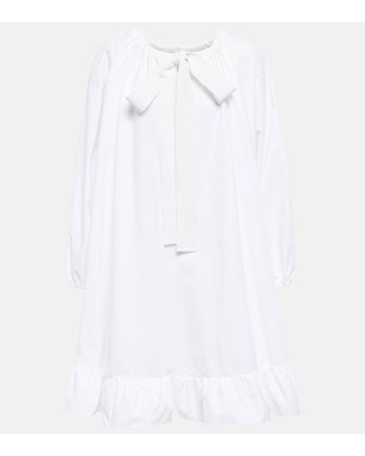 Patou Cotton Minidress - White