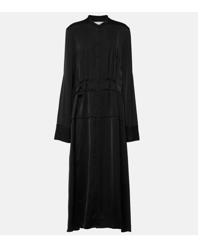 Jil Sander Pleated Shirt Dress - Black