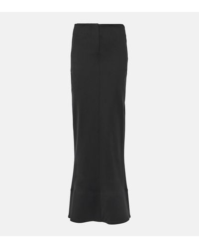Jacquemus La Jupe Escala Knitted Maxi Skirt - Black
