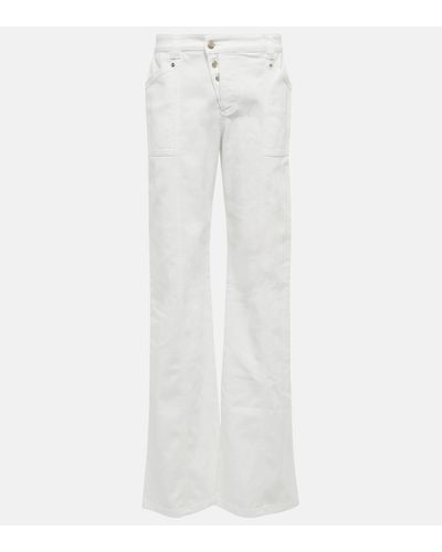 Tom Ford Jean droit a taille haute - Blanc