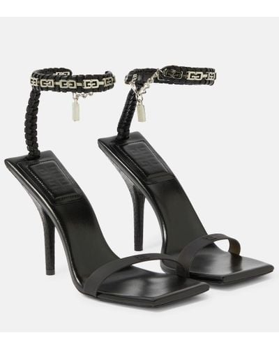 Givenchy Verzierte Sandalen aus Leder - Schwarz
