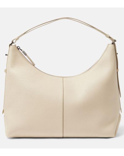 Brunello Cucinelli Borsa a spalla Small in pelle - Bianco