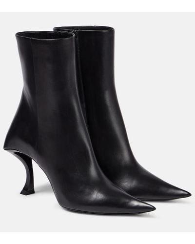 Balenciaga Ankle Boots Hourglass aus Leder - Schwarz