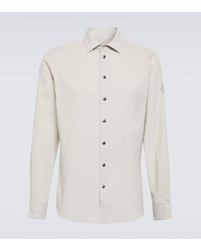 Moncler Hemdjacke aus Satin - Weiß