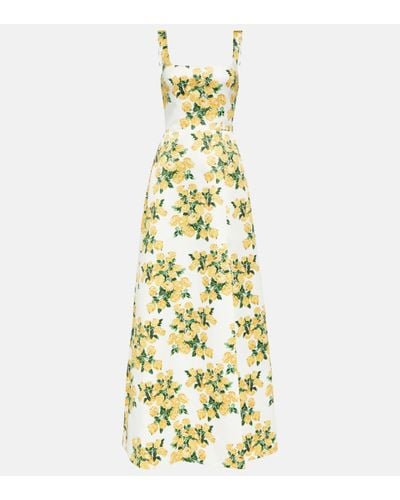 Emilia Wickstead Osbourne Floral-print Woven Maxi Dress - Metallic
