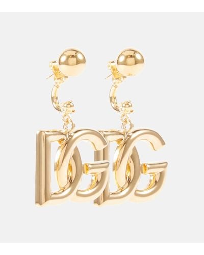 Dolce & Gabbana Dg Drop Earrings - Metallic