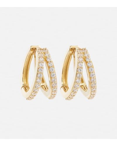 STONE AND STRAND Time 10kt Yellow Gold Earrings With Diamonds - Metallic