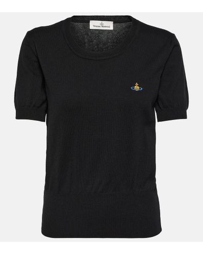 Vivienne Westwood T-shirt in cotone e cashmere - Nero