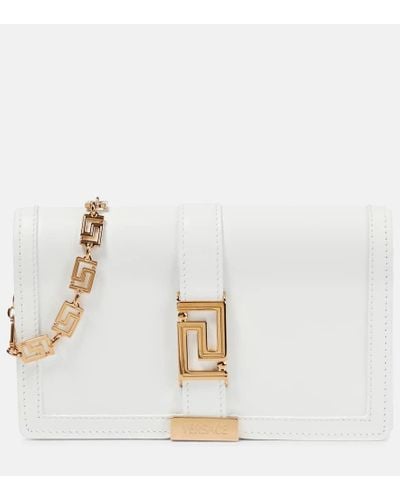 Versace Greca Goddess Wallet On Chain - White
