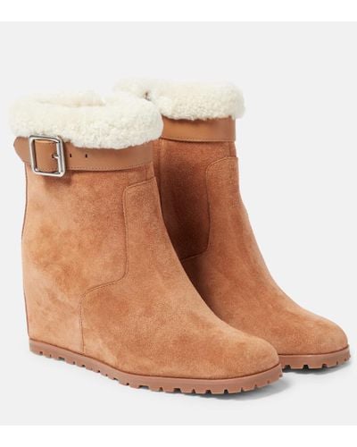 Jonathan Simkhai Avery Suede Wedge Ankle Boots - Brown