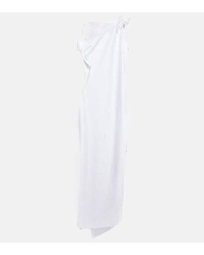 Coperni Embellished Asymmetric Gown - White