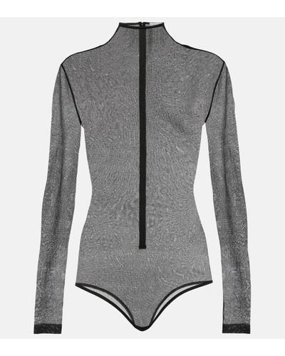 Ferragamo Silk Bodysuit - Grey