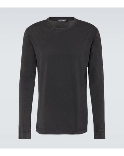 Dolce & Gabbana Camiseta de jersey de algodon - Negro