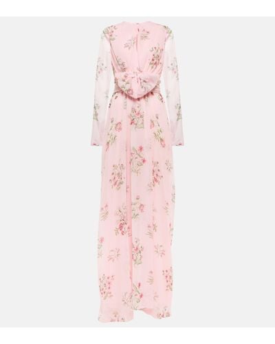 Giambattista Valli Floral Silk Georgette Gown - Pink