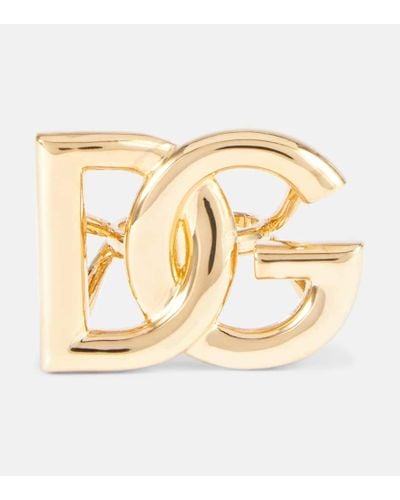 Dolce & Gabbana Anillo con logo - Amarillo