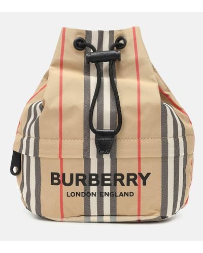 Burberry Secchiello Phoebe a quadri - Metallizzato