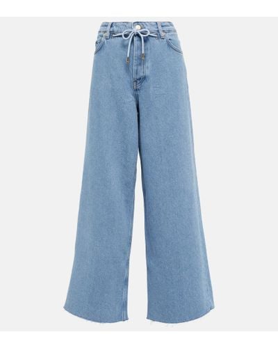 Ganni Re-cut Wide-leg Jeans - Blue