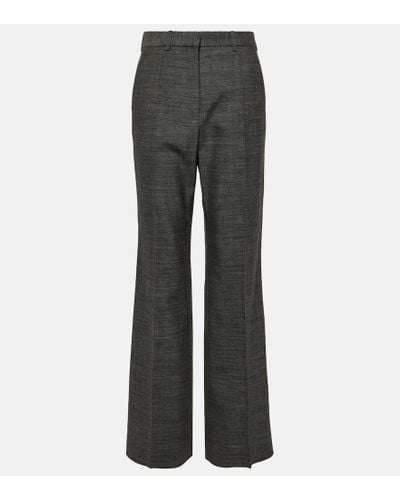The Row Gandal Virgin Wool Twill Straight Pants - Gray