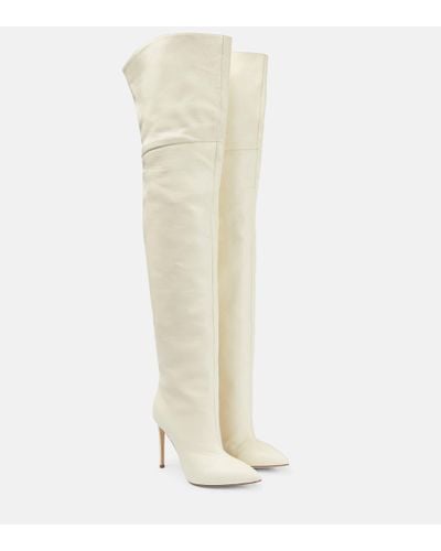 Paris Texas Leather Over-the-knee Boots - White