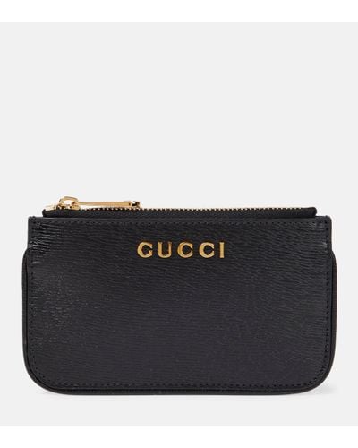 Gucci Logo Leather Card Case - Black