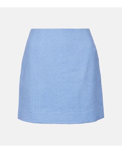 Patou Minigonna in misto cotone e lino - Blu