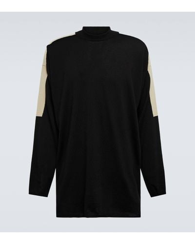 Rick Owens Tommy Wool And Cotton Jumper - Black