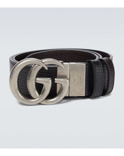 Gucci Gürtel "GG Grained Leathe Belt" - Schwarz